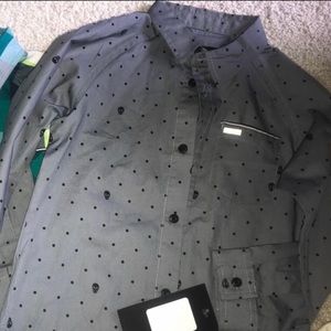 Hurley black and grey w/skulls